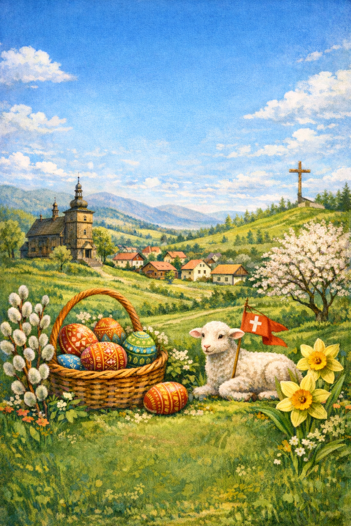Wielkanocna scena w Różance